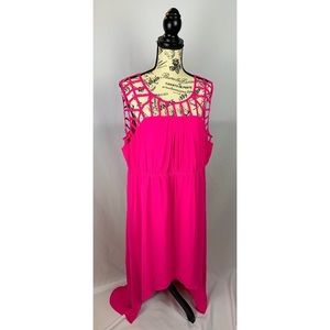 NWT* TORRID Pink Lattice Maxi Dress